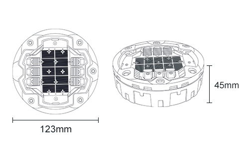 Lik123 Solar Road Stud – Lightweight Embedded Solar Road Marker | PC Lens | IP68 Waterproof Safety Light