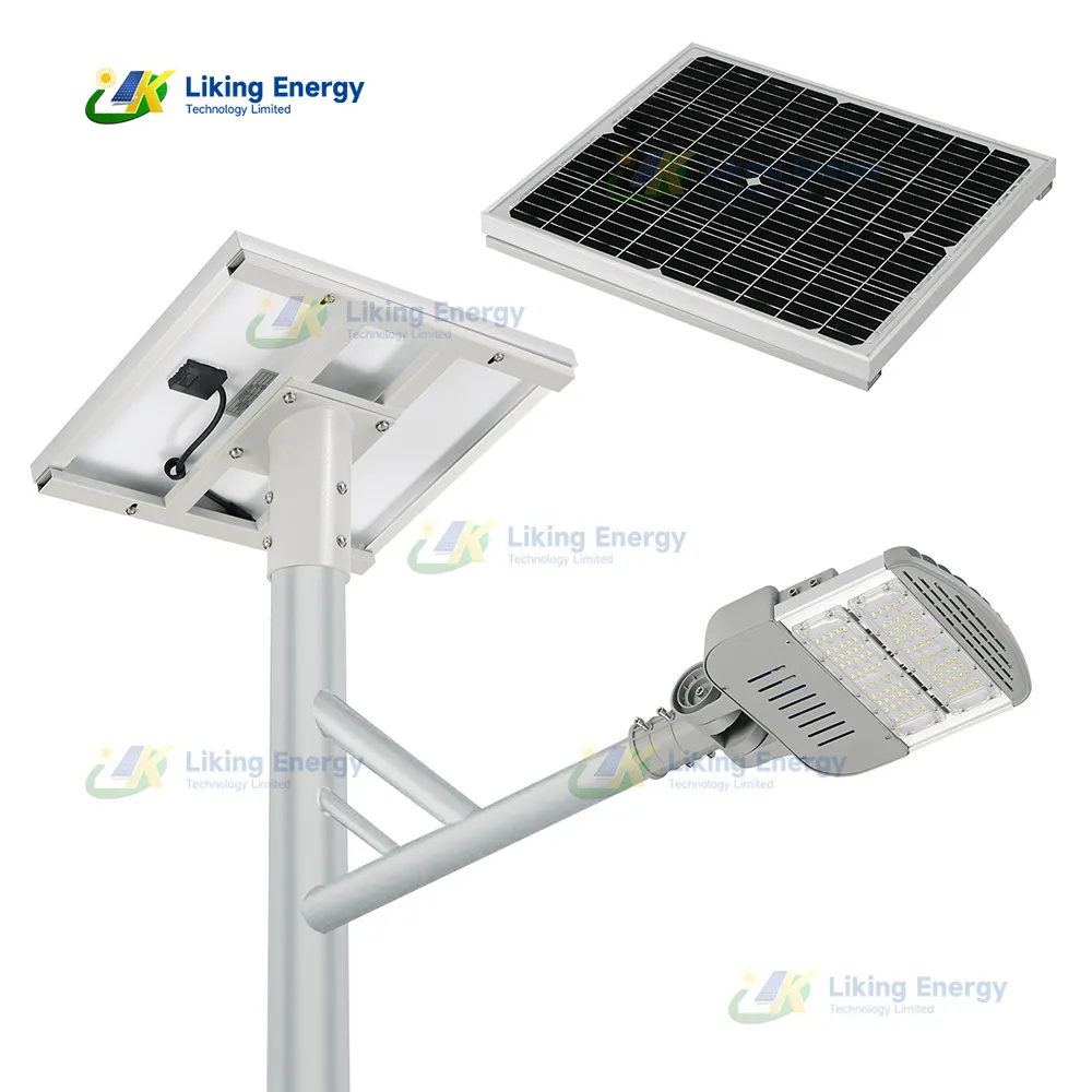 semi-split windproof streamlined solar LED light  30w