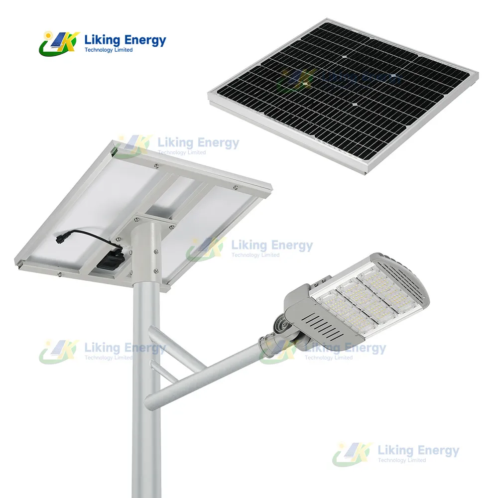  semi-split windproof streamlined solar LED light 60w