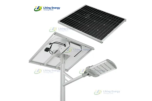  semi-split windproof streamlined solar LED light product picture