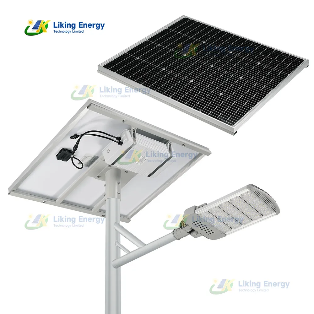  semi-split windproof streamlined solar LED light 120w